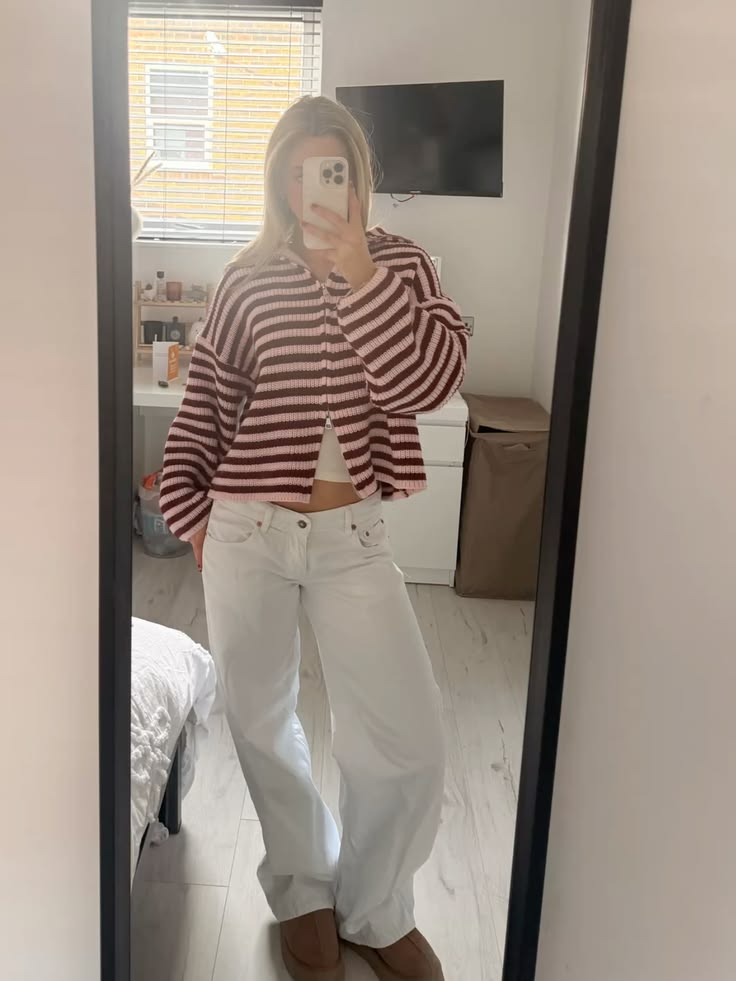 Pruhovaný pletený cardigan Valerie