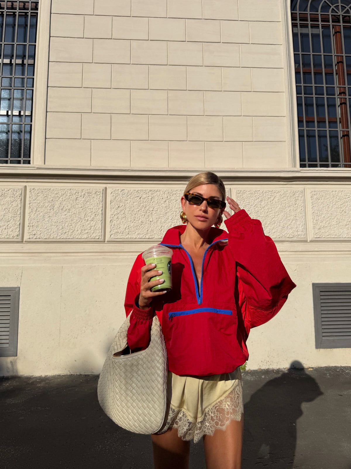 Helen vintage bunda s barevnými bloky