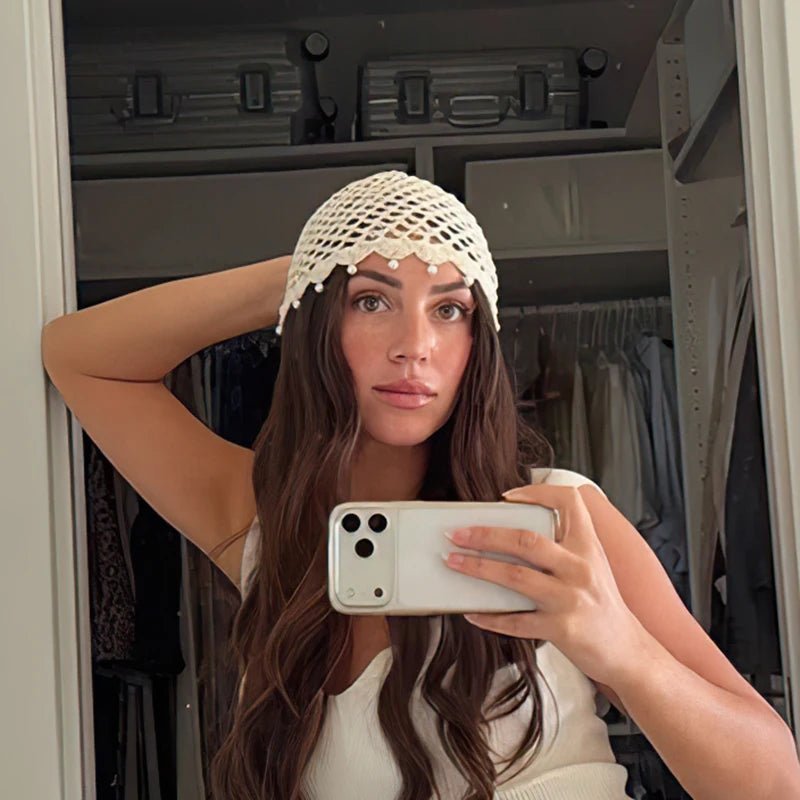 Sophia háčkovaná průduchová čepice