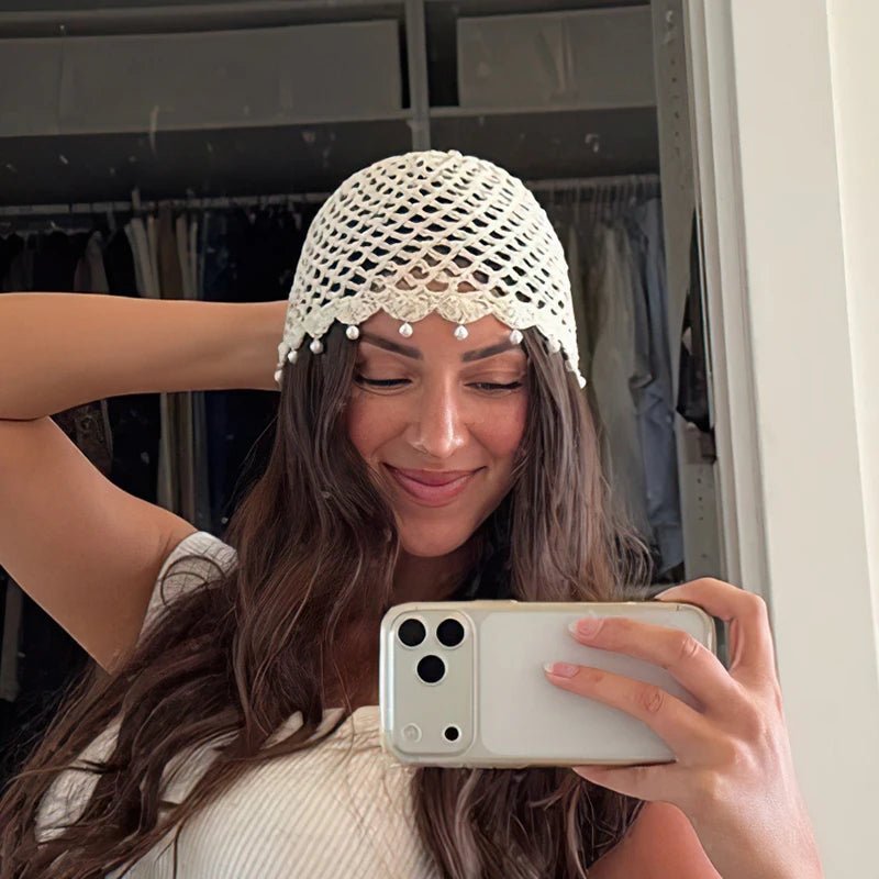 Sophia háčkovaná průduchová čepice