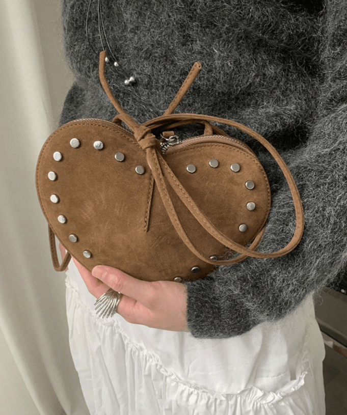 Jane vintage crossbody taška z umělého semiše
