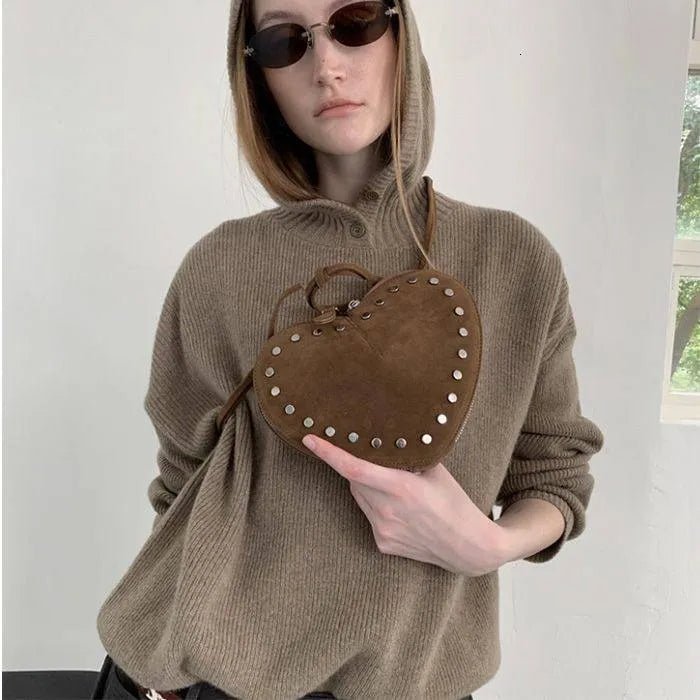 Jane vintage crossbody taška z umělého semiše