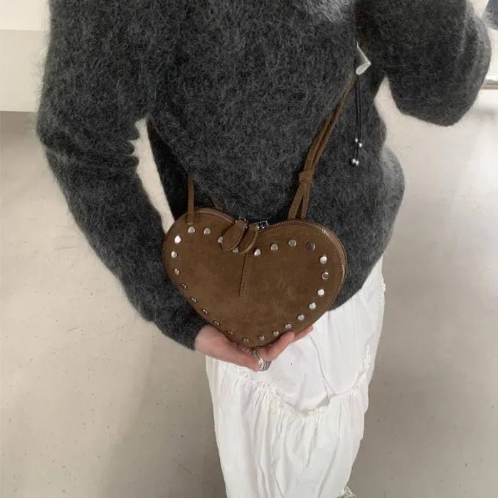 Jane vintage crossbody taška z umělého semiše