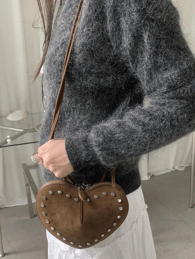 Jane vintage crossbody taška z umělého semiše