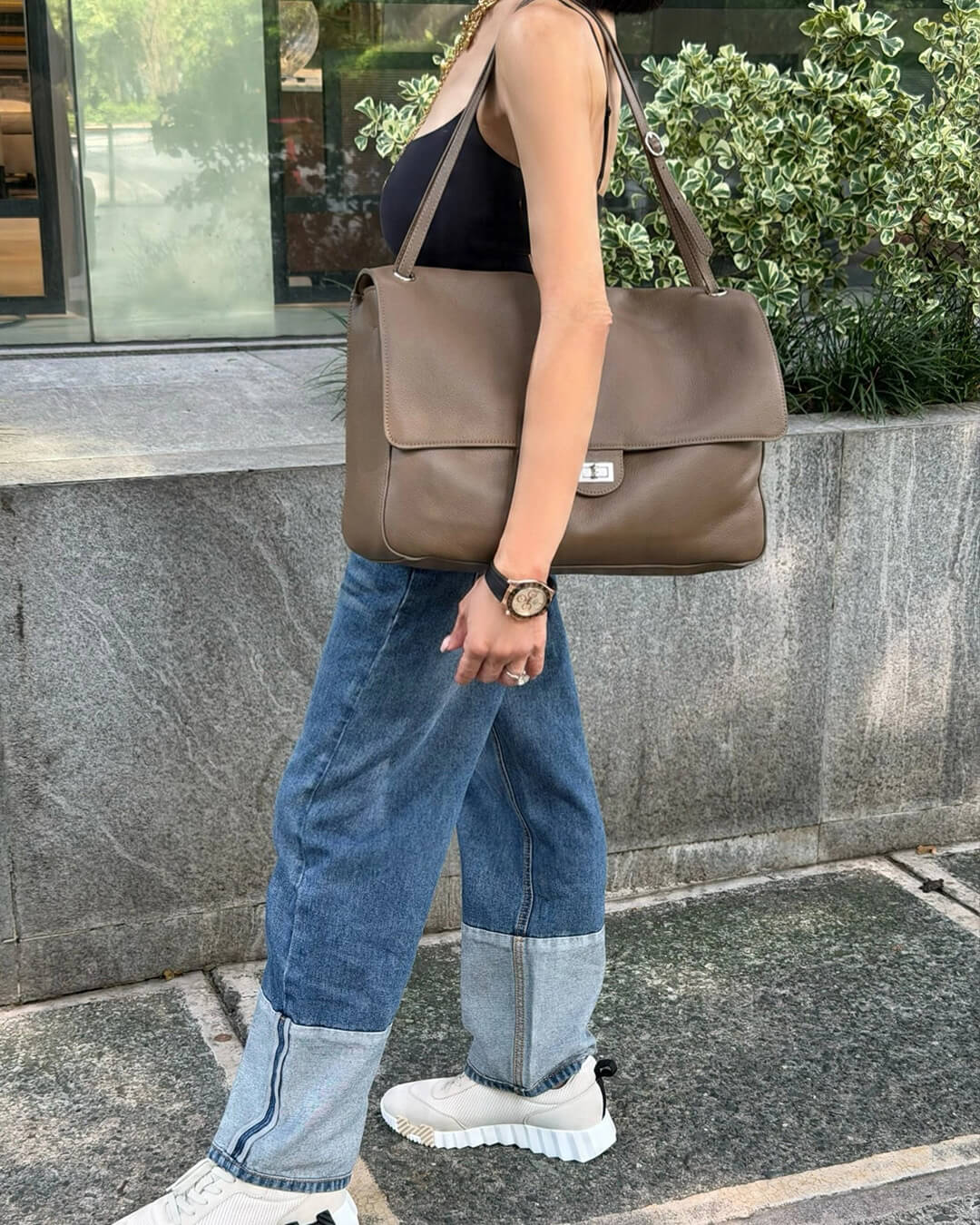 Miriam crossbody kožená shopper taška