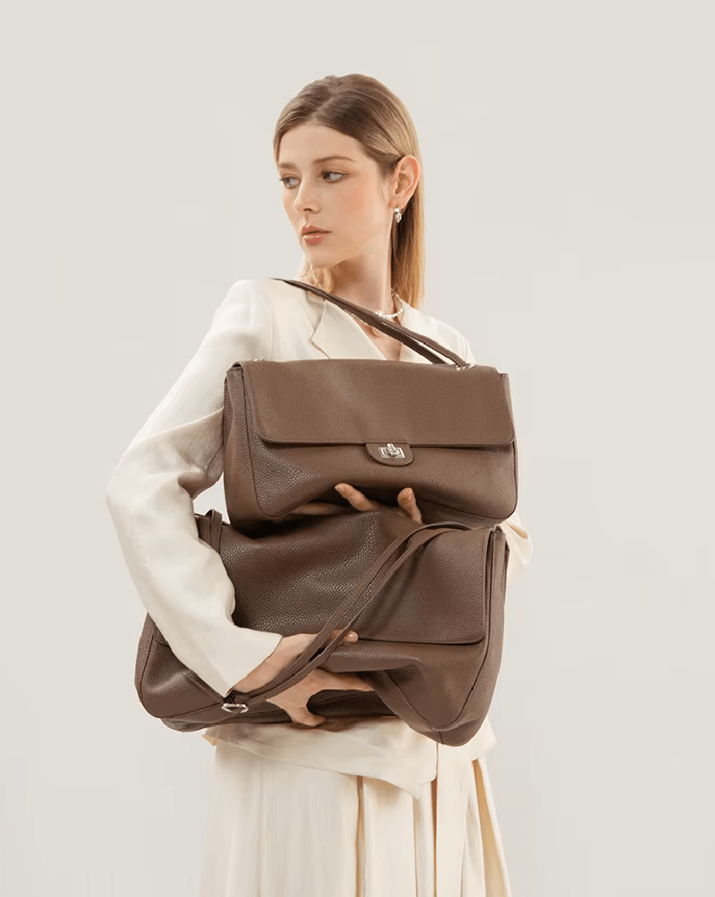 Miriam crossbody kožená shopper taška