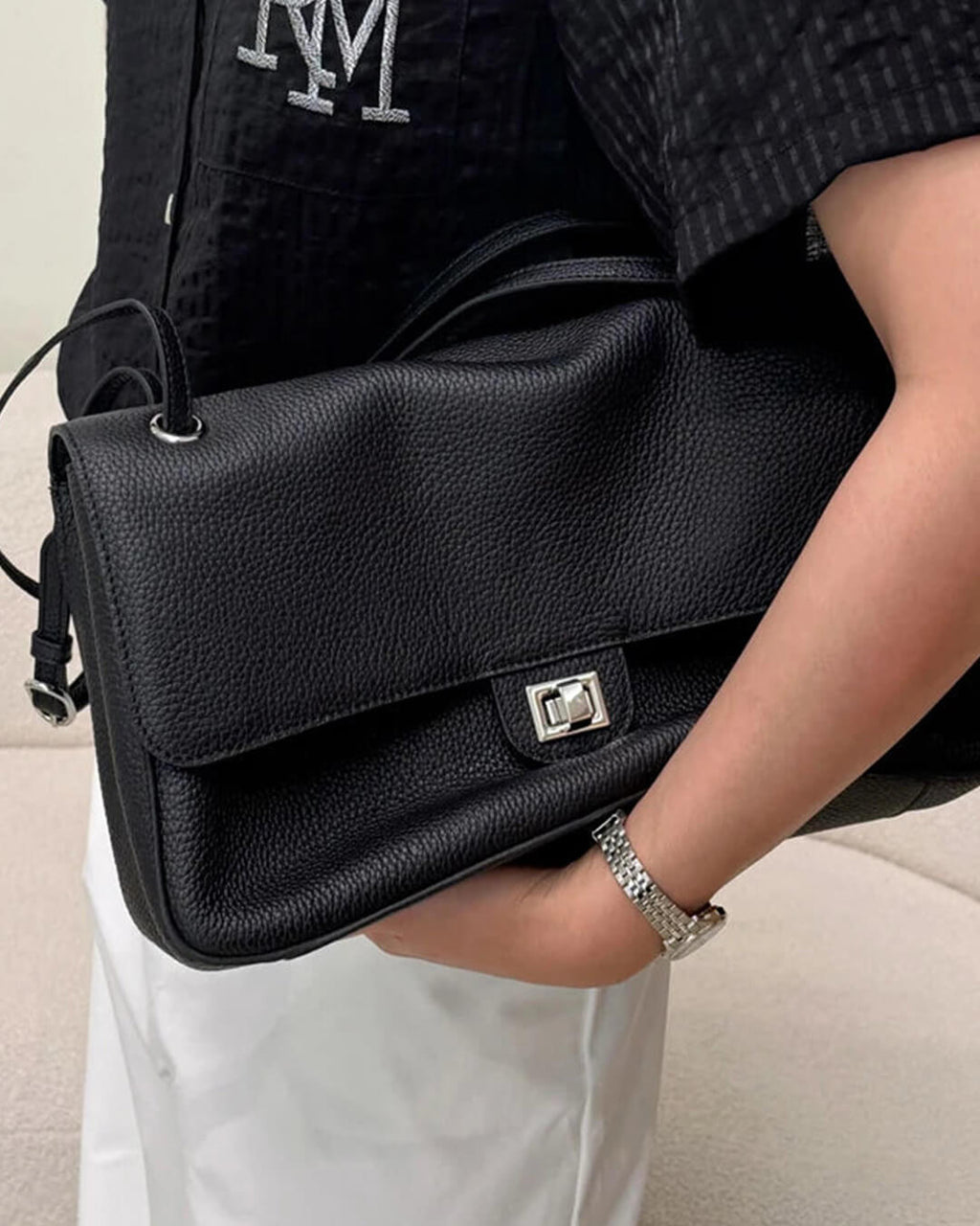Miriam crossbody kožená shopper taška