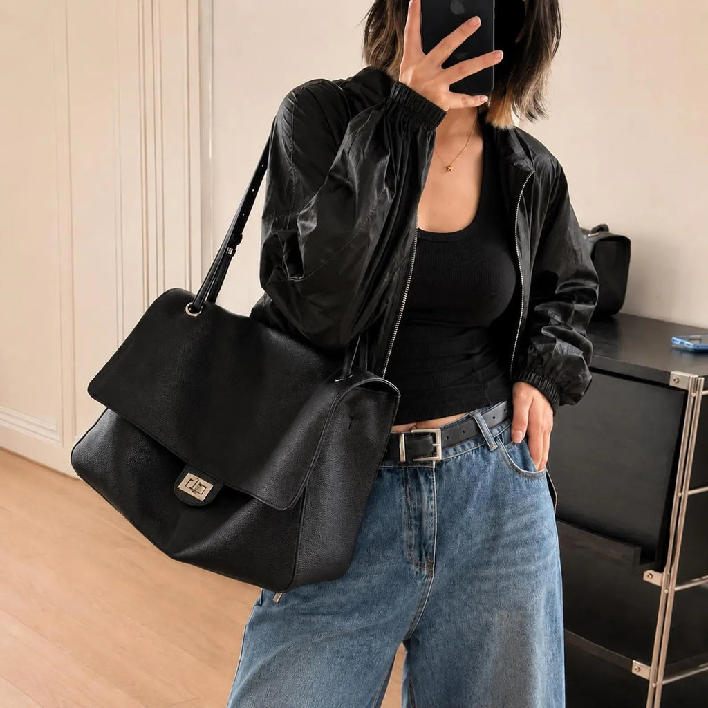 Miriam crossbody kožená shopper taška