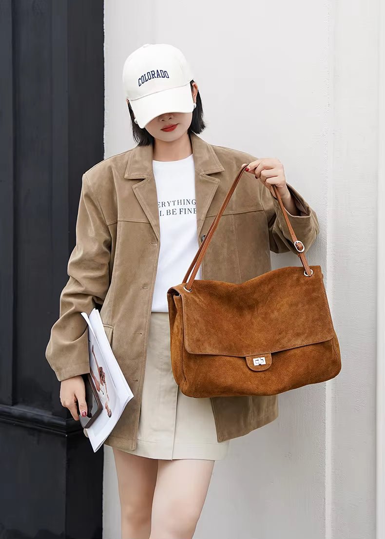 Matná semišová crossbody taška Ruth