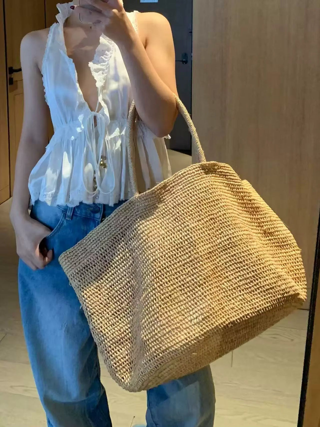Sophia ručně tkaná ratanová taška