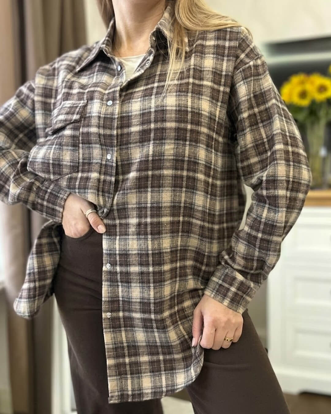 Melissa oversized kostkovaná košile