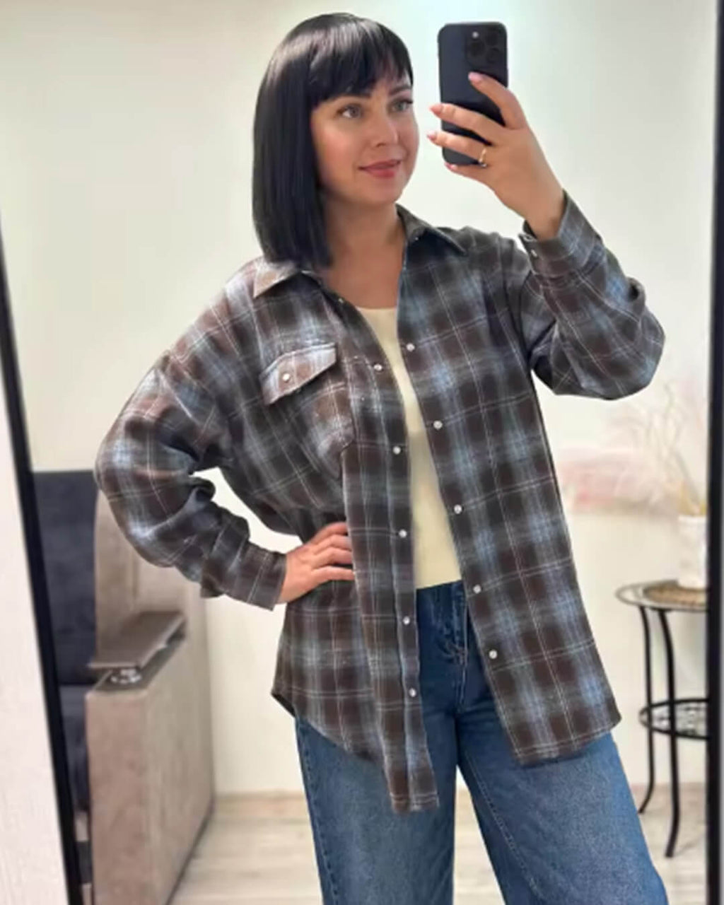 Melissa oversized kostkovaná košile