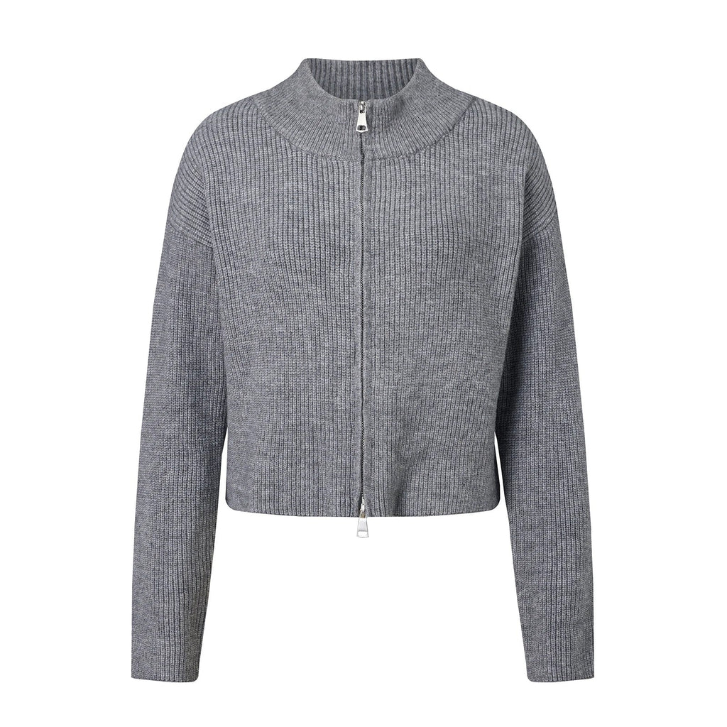 Lisa kardigan se dvěma zipy pletený