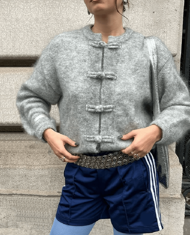 Lucy pletený cardigan šedý