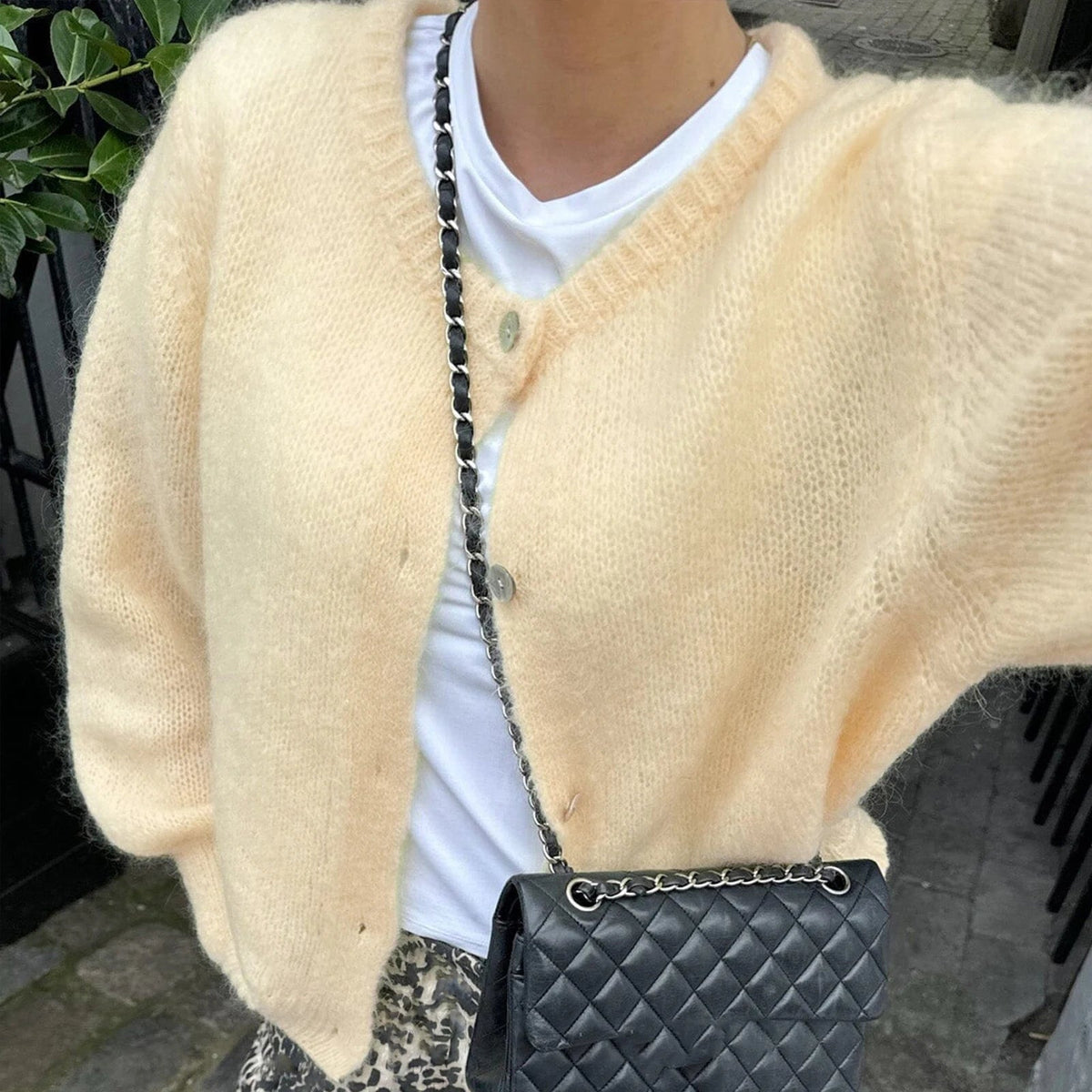 Přehnaně velký huňatý cardigan Rachel
