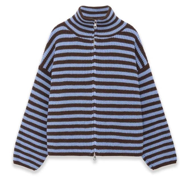 Pruhovaný pletený cardigan Valerie