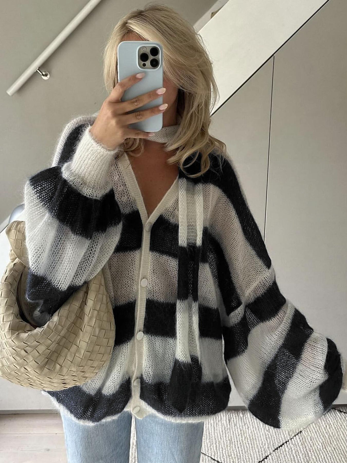 Christel volný pruhovaný kardigan