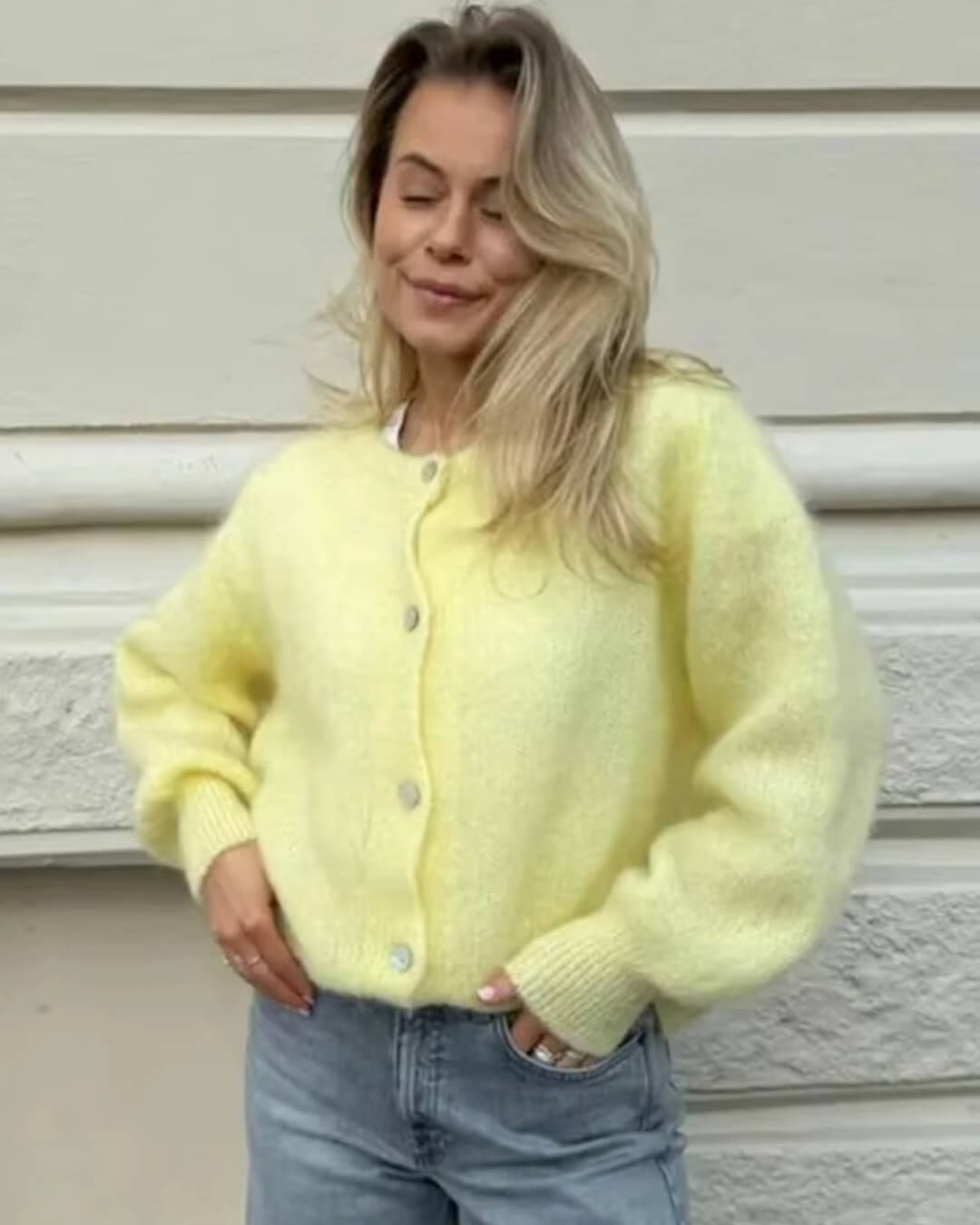 Freya huňatý pletený kardigan