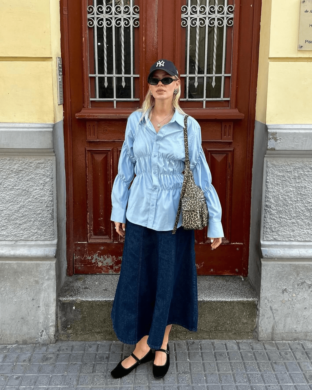 Suzette košile s dlouhým rukávem a řasením