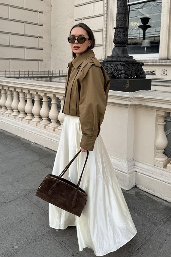 Gina krátká plisovaná utility bunda