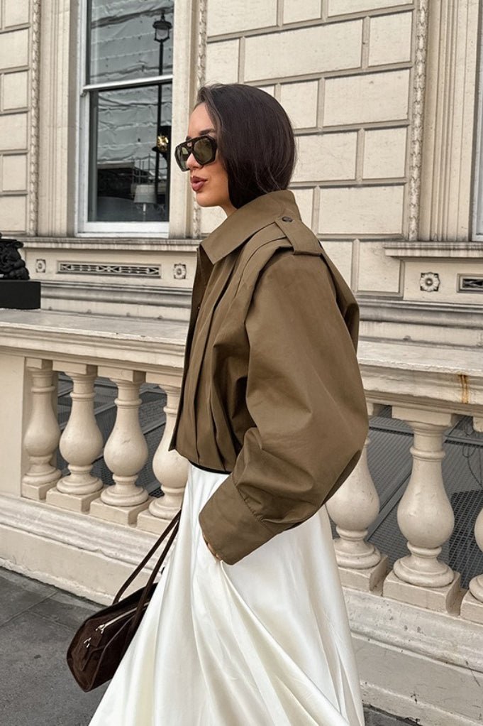 Gina krátká plisovaná utility bunda