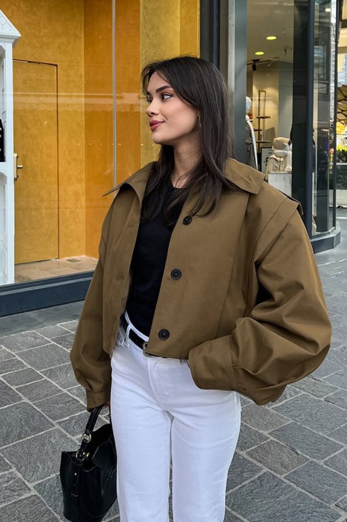 Gina krátká plisovaná utility bunda