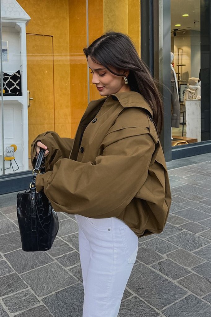 Gina krátká plisovaná utility bunda