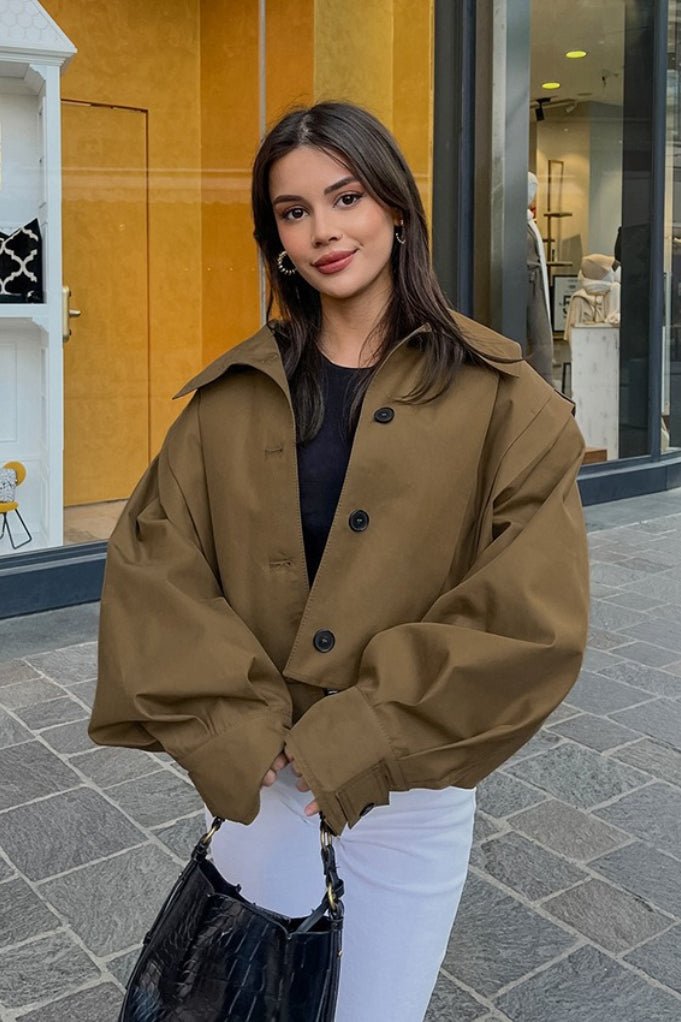 Gina krátká plisovaná utility bunda