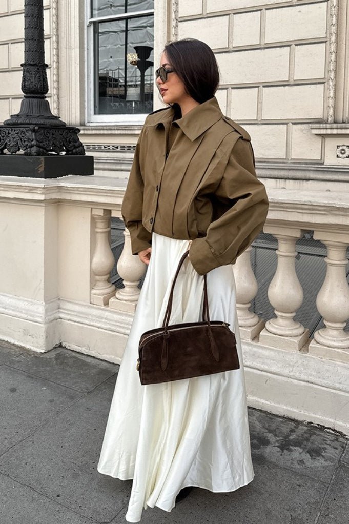 Gina krátká plisovaná utility bunda