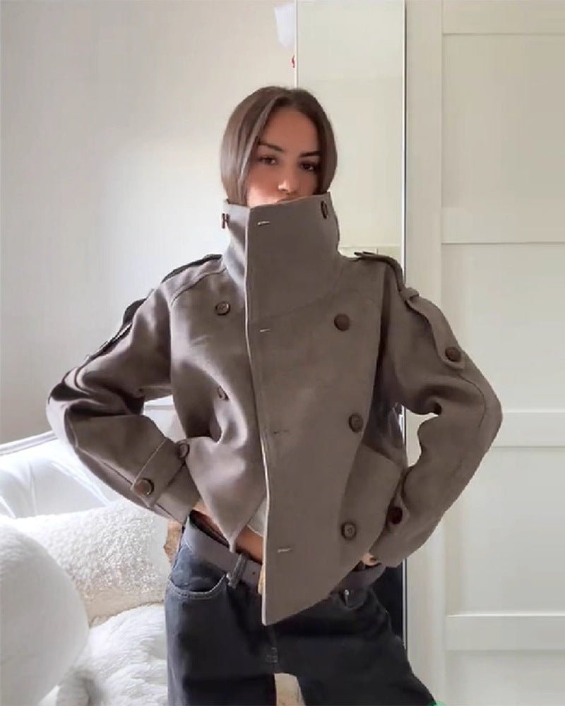 Julie kabát s límečkem a oversized střihem