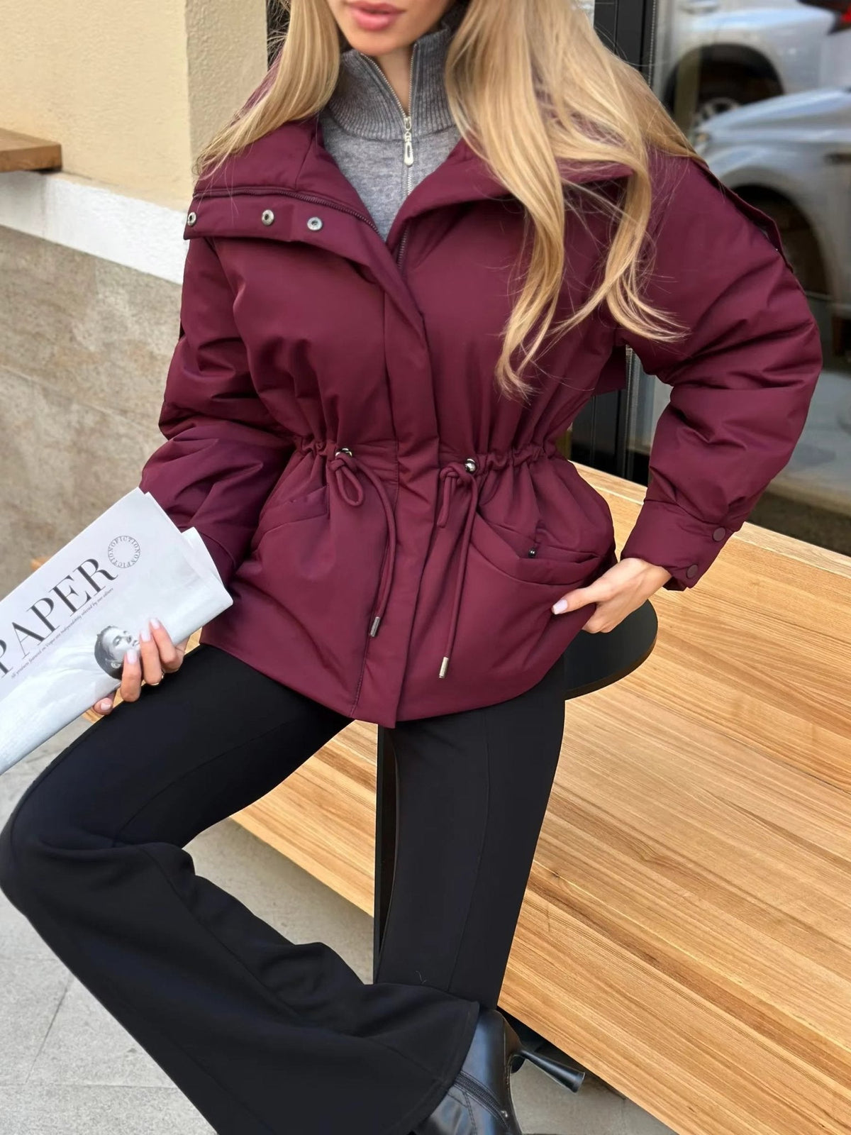 Prošívaná bunda Mary s oversized střihem a stahováním v pase