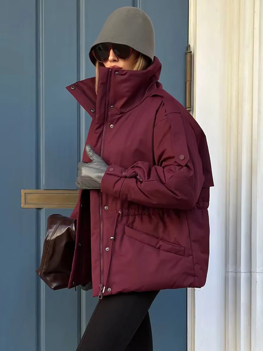 Prošívaná bunda Mary s oversized střihem a stahováním v pase