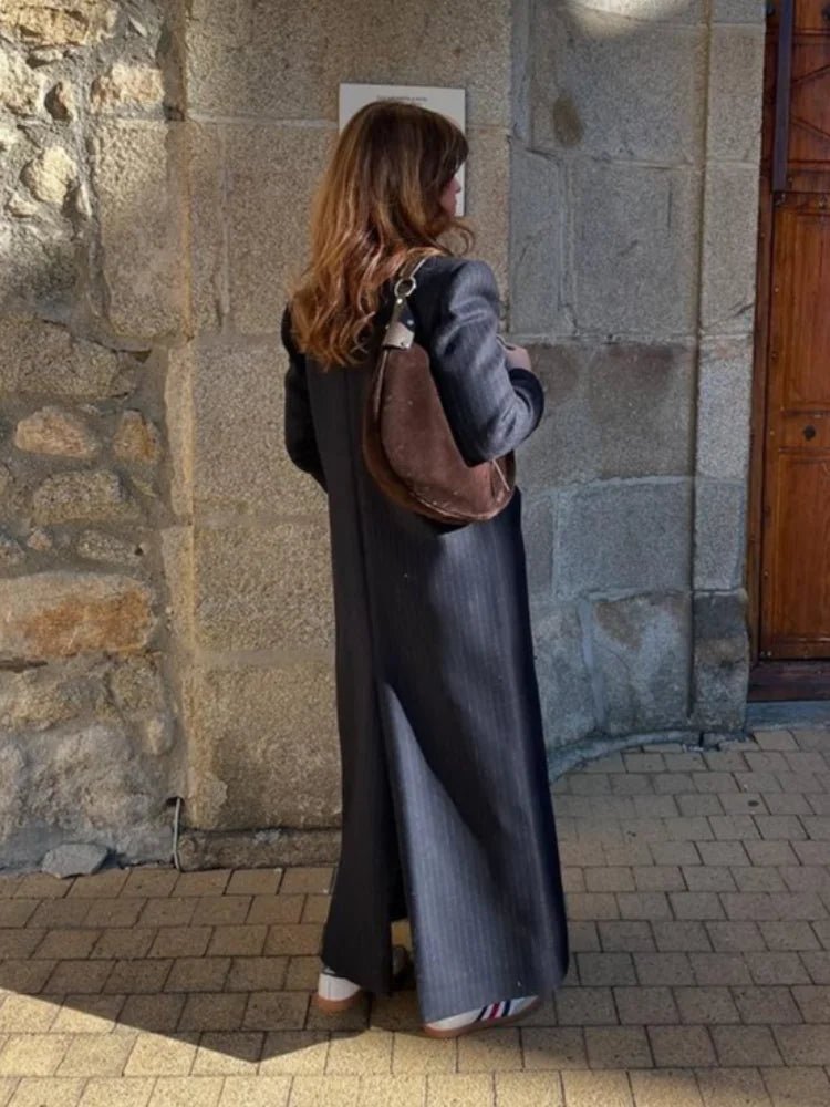 Monica dvouřadý dlouhý kabát