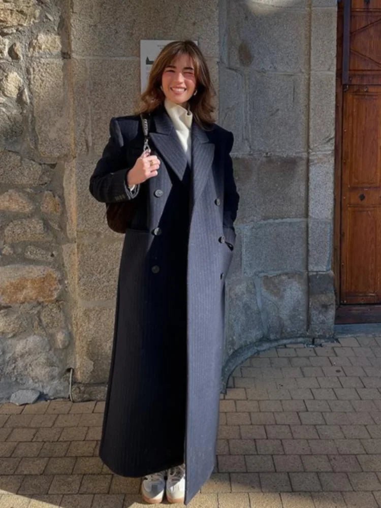 Monica dvouřadý dlouhý kabát