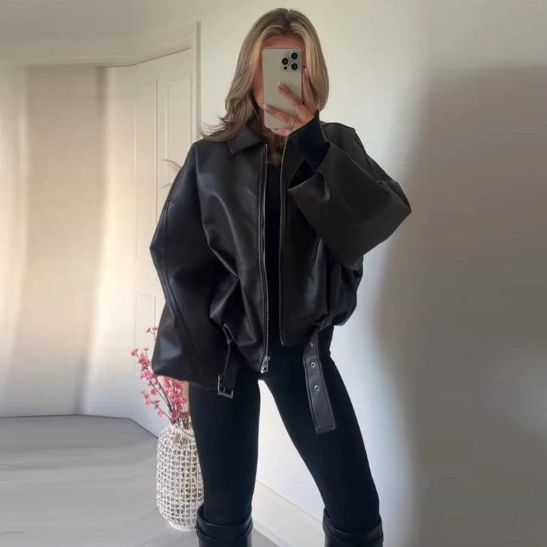 Carine kožená motorkářská bunda
