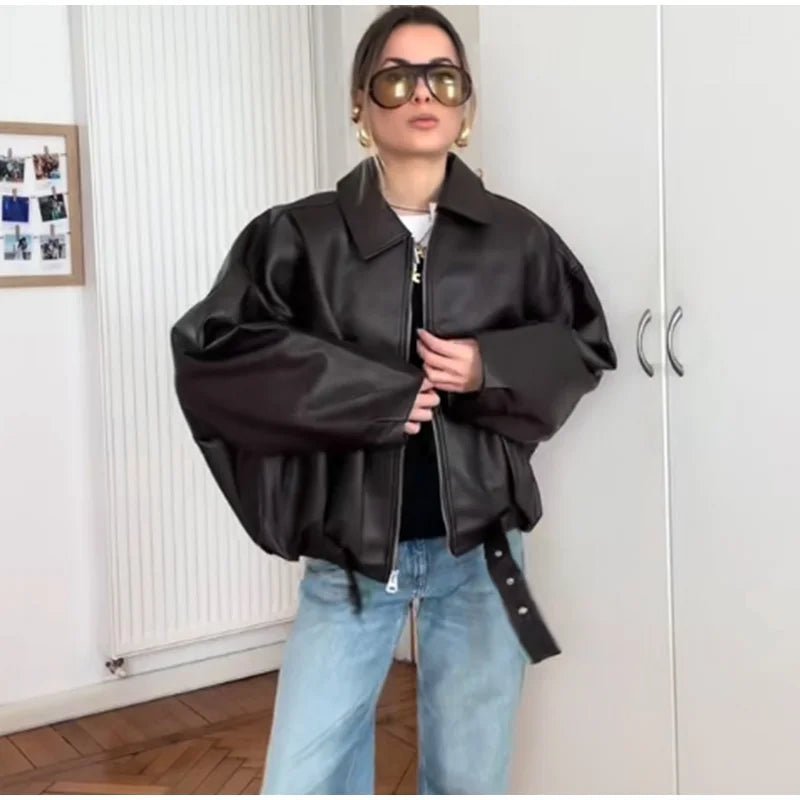Carine kožená motorkářská bunda