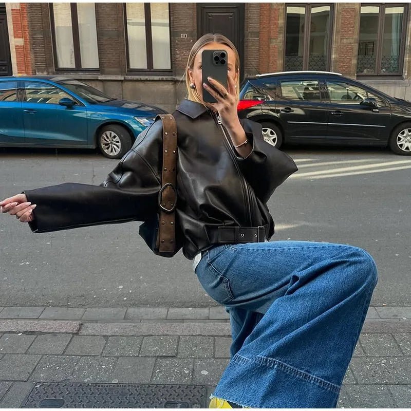 Carine kožená motorkářská bunda