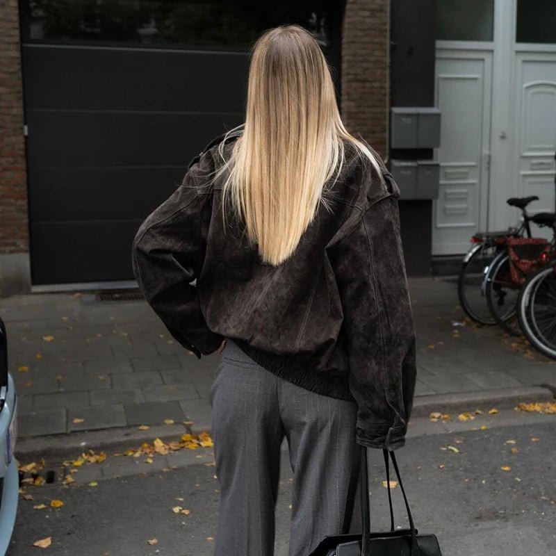 Elyssa semišová bomber bunda