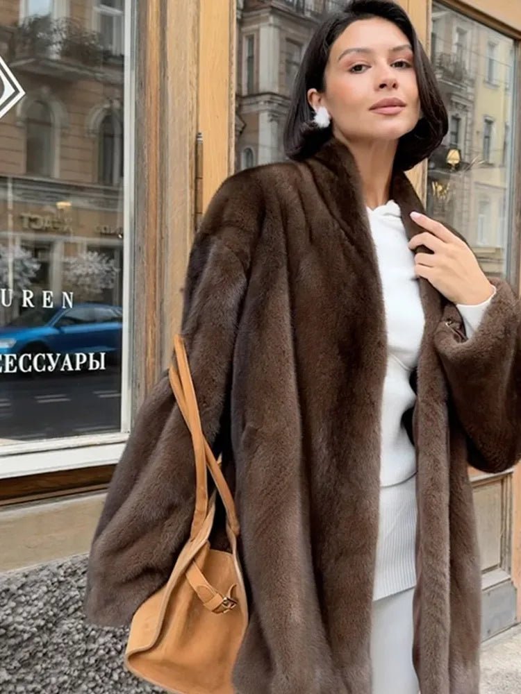 Hazel prošívaná bunda s páskem z umělé kožešiny