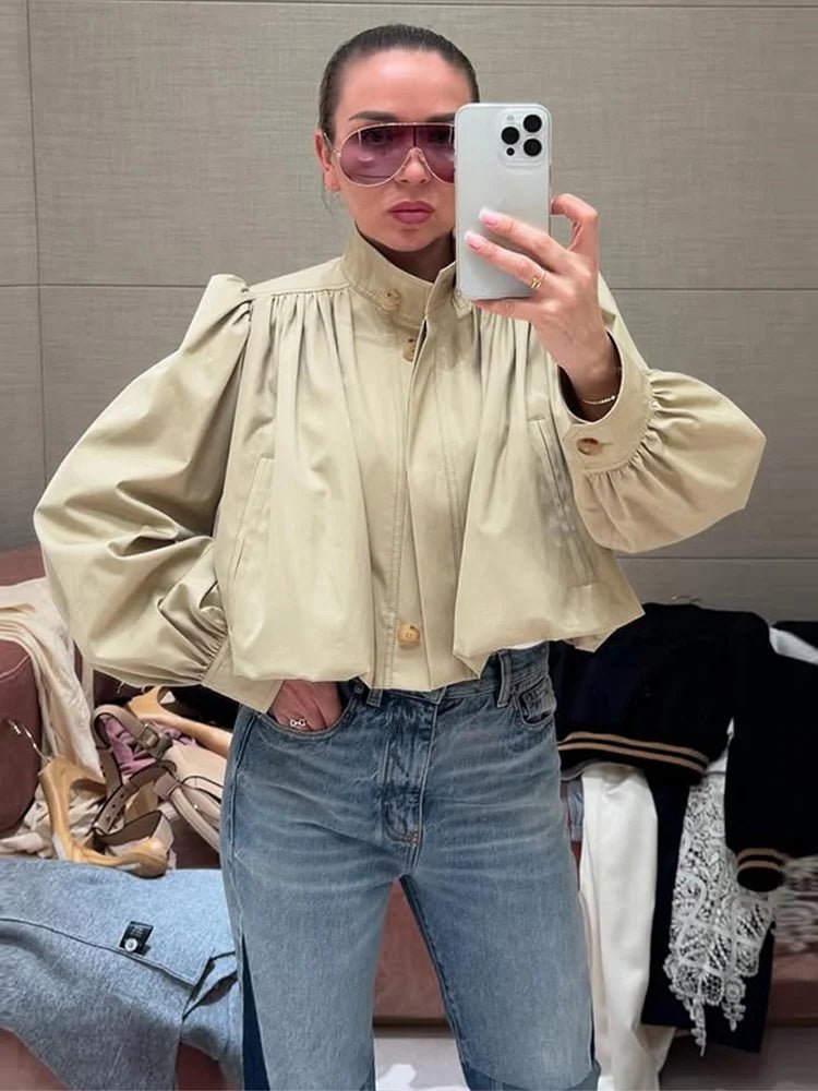 Jenna volná plisovaná bunda