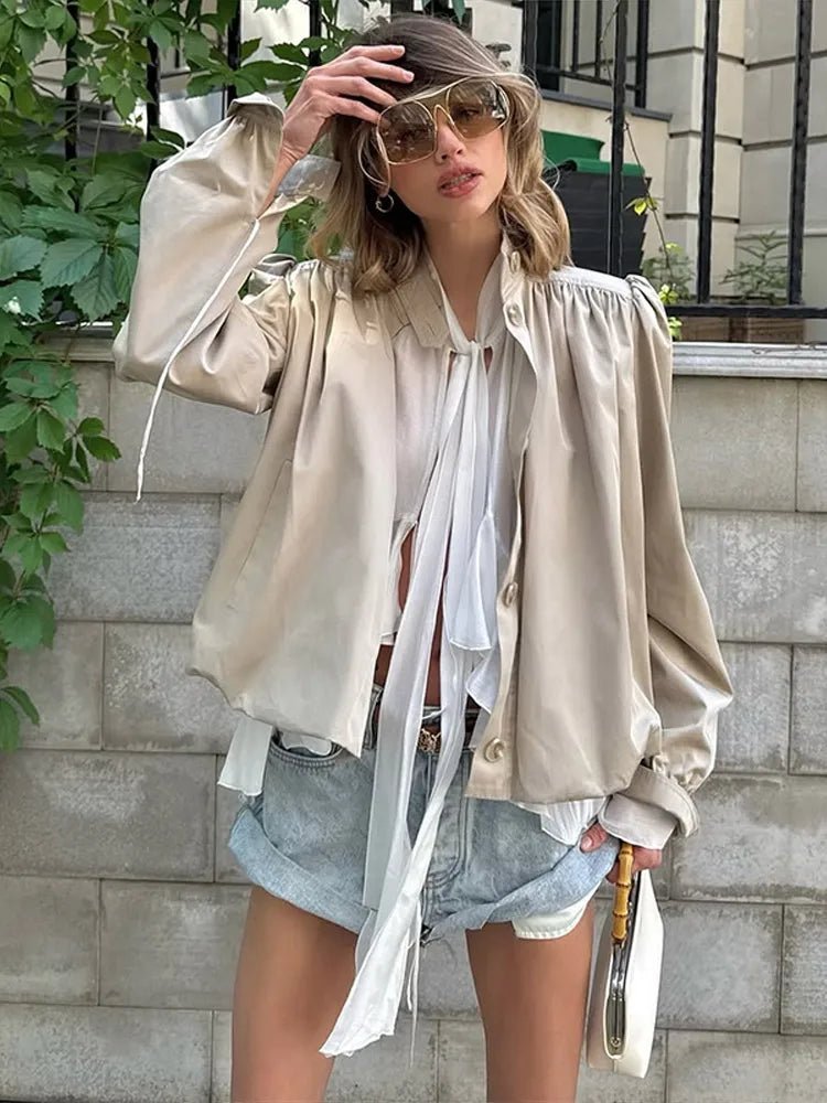 Jenna volná plisovaná bunda
