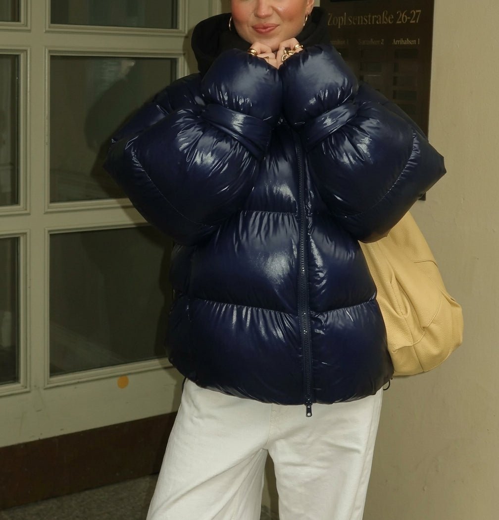 Olivia lesklá péřová bunda