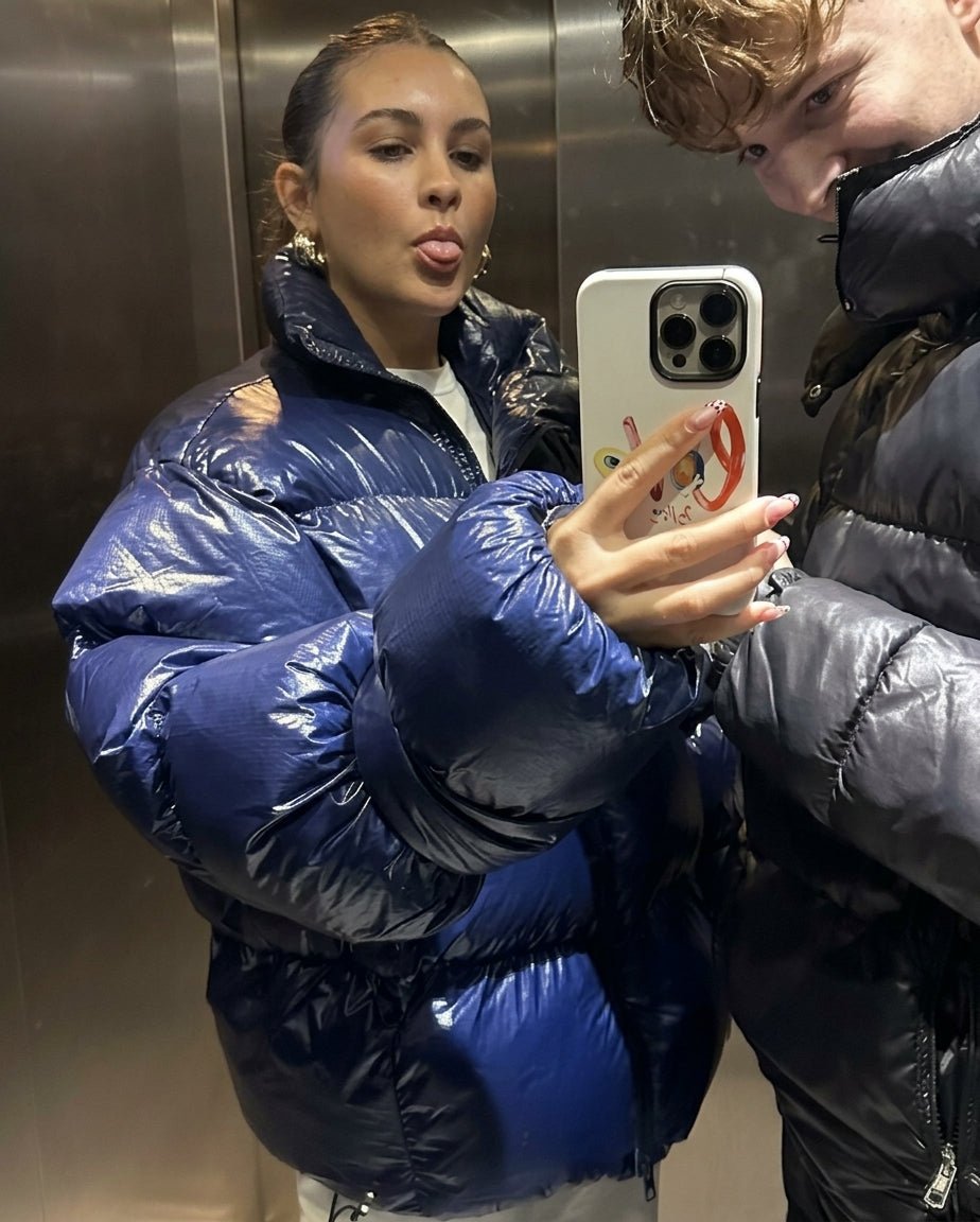 Olivia lesklá péřová bunda