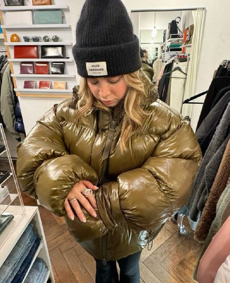 Olivia lesklá péřová bunda