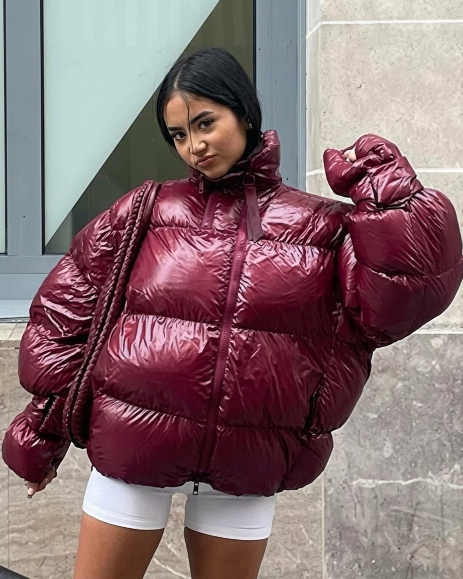 Olivia lesklá péřová bunda