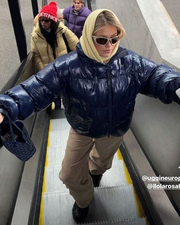 Olivia lesklá péřová bunda