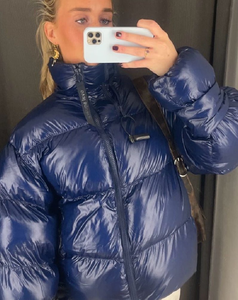 Olivia lesklá péřová bunda
