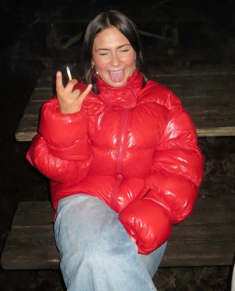 Olivia lesklá péřová bunda