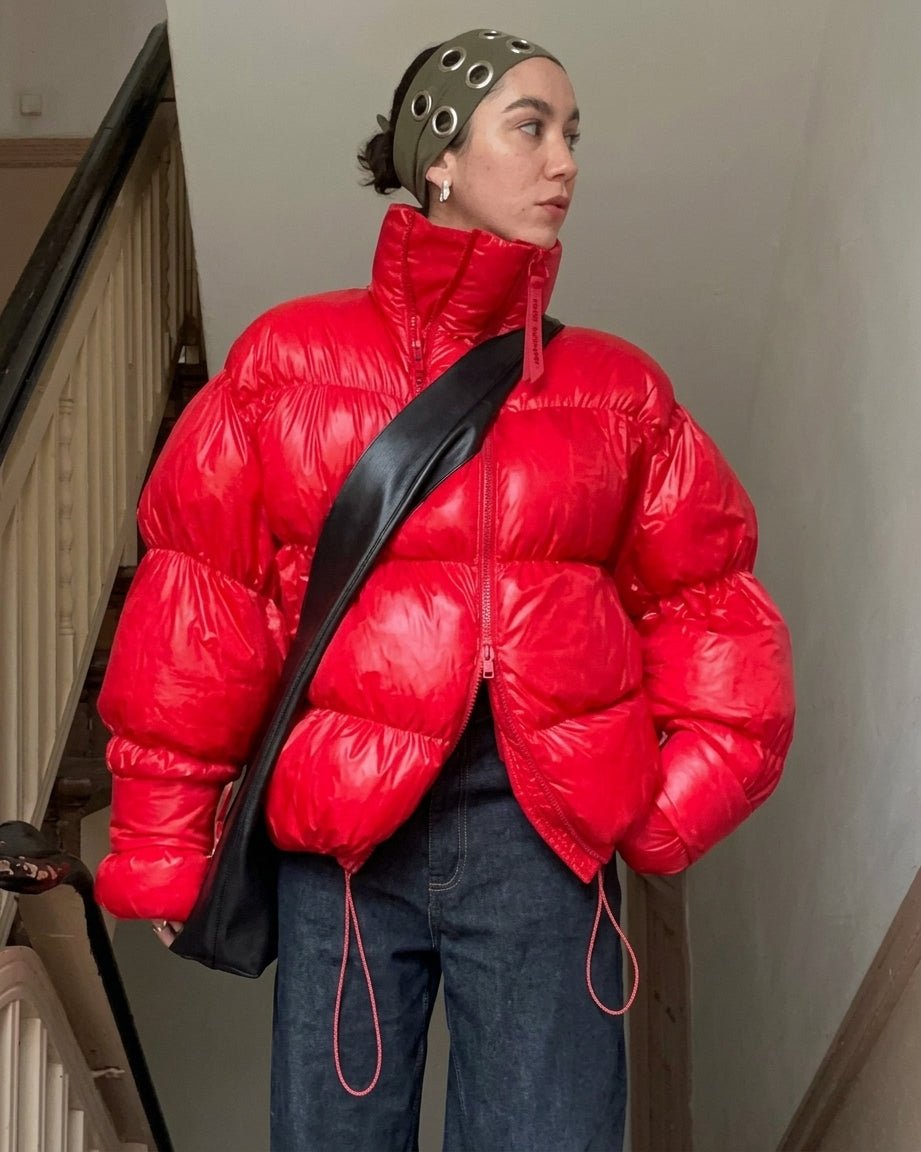 Olivia lesklá péřová bunda