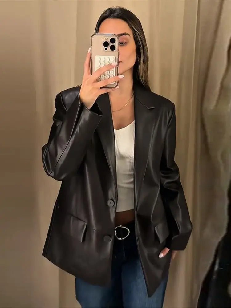 Ryza veganský kožený blazer